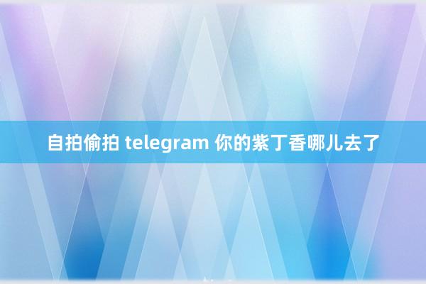 自拍偷拍 telegram 你的紫丁香哪儿去了