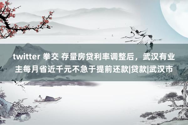 twitter 拳交 存量房贷利率调整后，武汉有业主每月省近千元不急于提前还款|贷款|武汉市