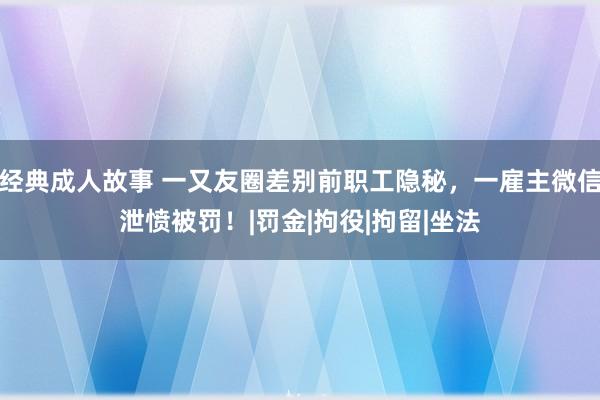 经典成人故事 一又友圈差别前职工隐秘，一雇主微信泄愤被罚！|罚金|拘役|拘留|坐法